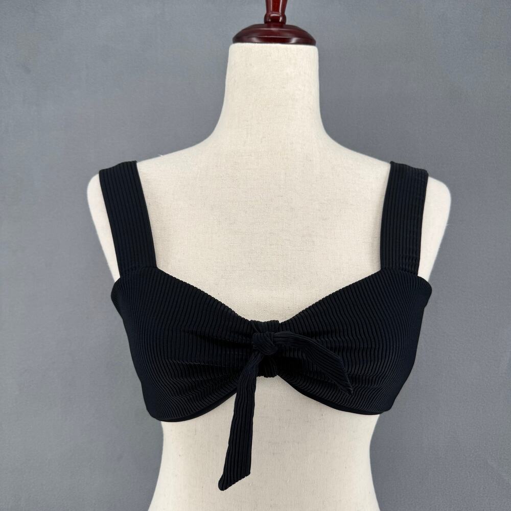 Staple Swim Fayt the Label Bikini Top Womens 8 (4 US) Black Neutral Australian